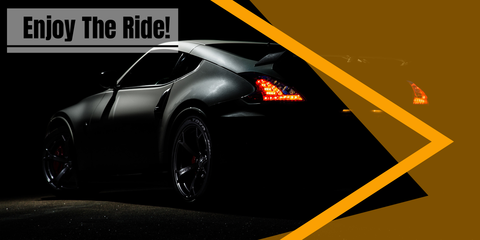 A Sports Car With Enjoy The Ride Quote Customizable Template